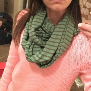 Lululemon Green Striped Vinyasa Scarf